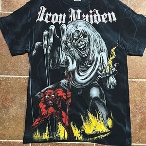 Iron Maiden The Number of the Beast Adult Medium Shirt Delta Pro Weight Cotton